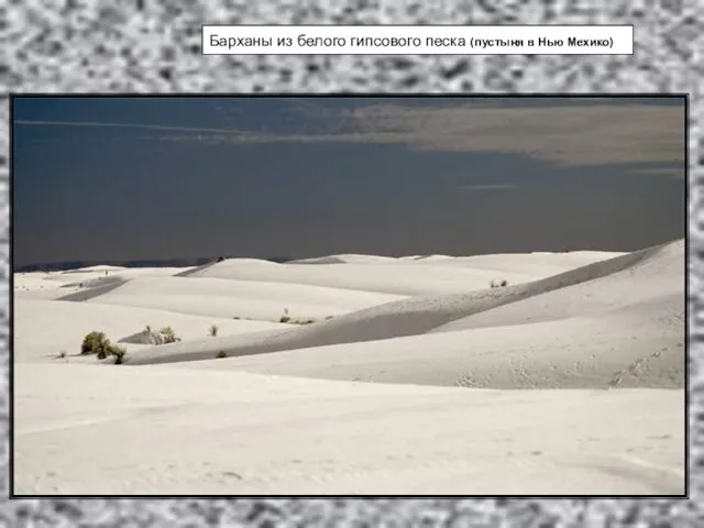 Барханы из белого гипсового песка (пустыня в Нью Мехико)