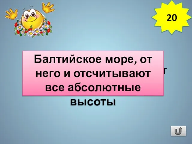 От уровня какого моря ведется отсчет всех высот в нашей стране? Балтийское