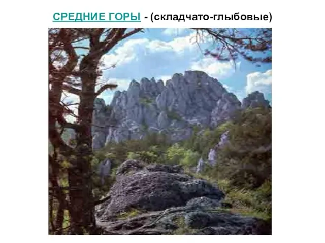 СРЕДНИЕ ГОРЫ - (складчато-глыбовые)