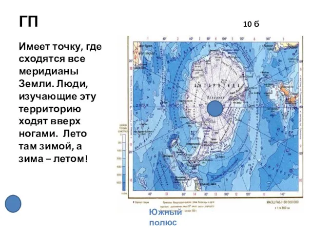 ГП 10 б Имеет точку, где сходятся все меридианы Земли. Люди, изучающие