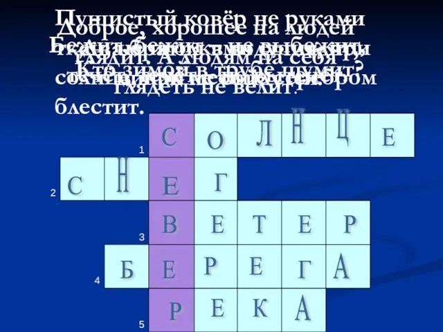 Доброе, хорошее на людей глядит. А людям на себя глядеть не велит.