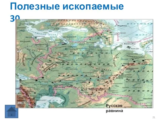Полезные ископаемые 30 В каком природном районе России есть железные руды, бокситы,