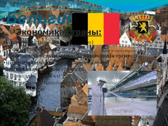Бельгия Флаг и герб страны Официальное название - Королевство Бельгия Государство в