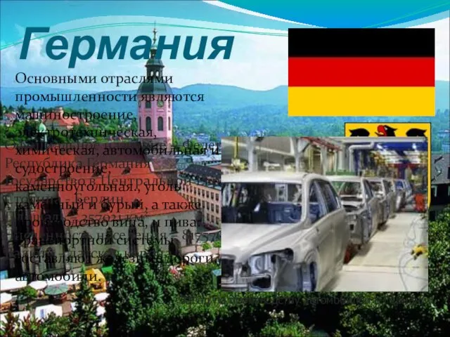 Германия Флаг и герб страны Официальное название - Федеративная Республика Германия Государство