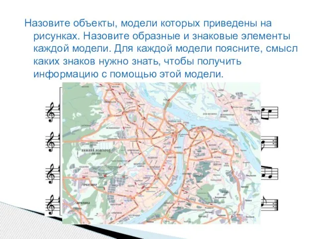 Назовите объекты, модели которых приведены на рисунках. Назовите образные и знаковые элементы