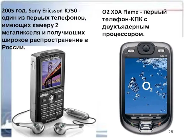 2005 год. Sony Ericsson K750 - один из первых телефонов, имеющих камеру