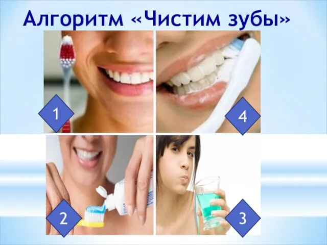 1 Алгоритм «Чистим зубы» 4 2 3