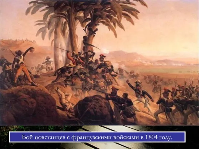 Бой повстанцев с французскими войсками в 1804 году.