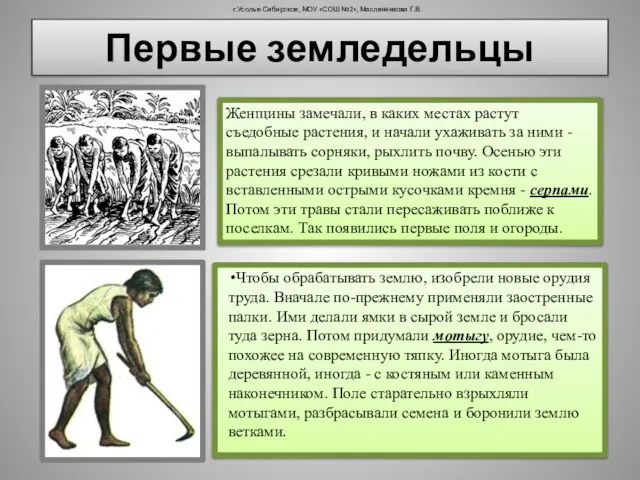 г.Усолье-Сибирское, МОУ «СОШ №2», Масленникова Г.В. Женщины замечали, в каких местах растут