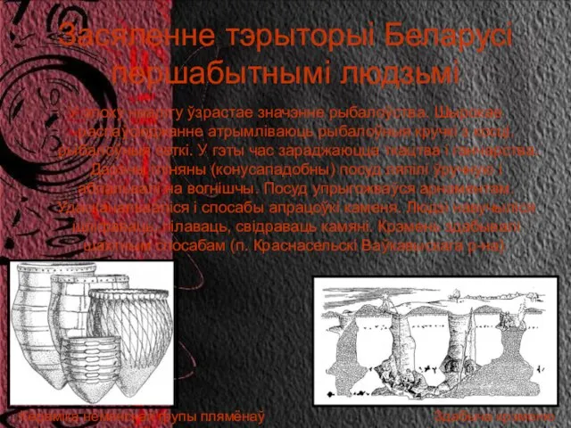 Засяленне тэрыторыі Беларусі першабытнымі людзьмі У эпоху неаліту ўзрастае значэнне рыбалоўства. Шырокае