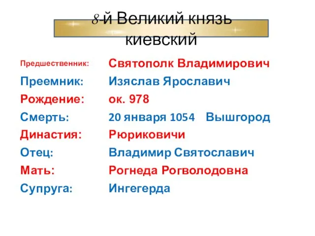 8-й Великий князь киевский