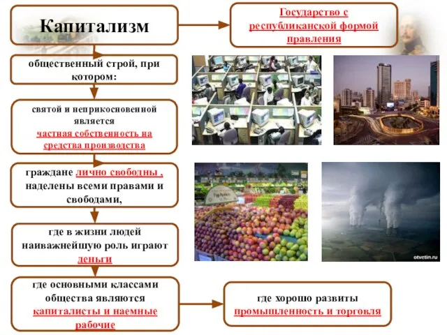 Капитализм общественный строй, при котором: святой и неприкосновенной является частная собственность на