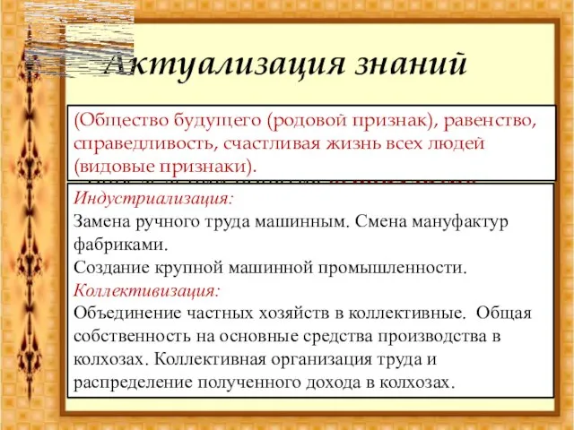 Задание 1. Выделите ключевые слова (родовой и видовые признаки) в определении понятия