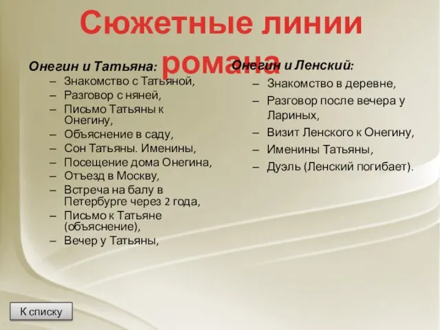 Сюжетные линии романа Онегин и Ленский: Знакомство в деревне, Разговор после вечера