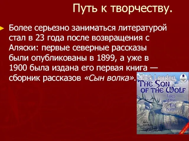 Путь к творчеству. Более серьезно заниматься литературой стал в 23 года после