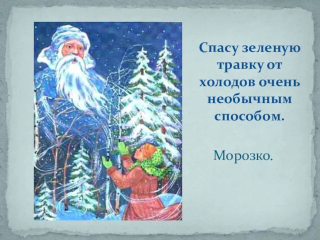 Морозко. Спасу зеленую травку от холодов очень необычным способом.