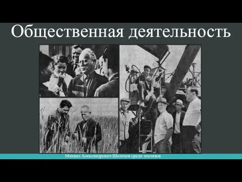 Общественная деятельность Михаил Александрович Шолохов среди земляков