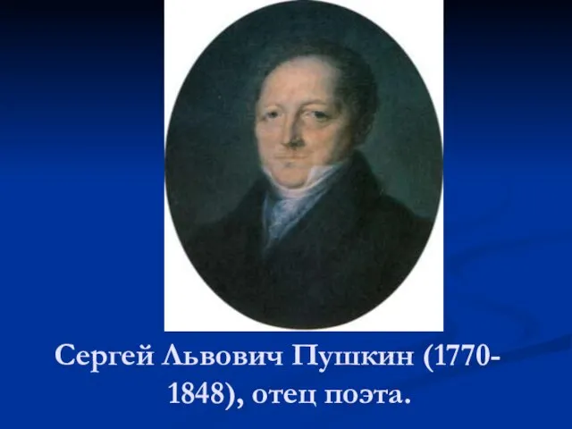 Сергей Львович Пушкин (1770- 1848), отец поэта.