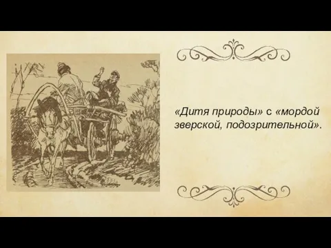 «Дитя природы» с «мордой зверской, подозрительной».