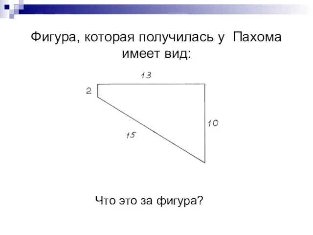 Фигура, которая получилась у Пахома имеет вид: Что это за фигура?