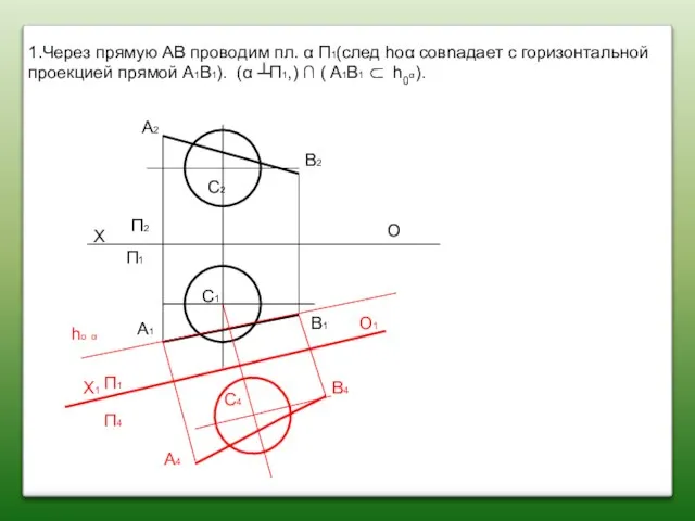 ho α C2 C1 A2 A1 B2 B1 П2 П1 О Х