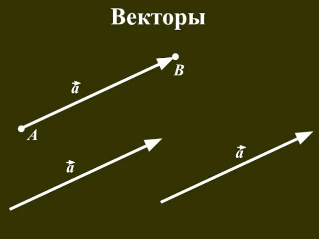 Векторы а а а А В