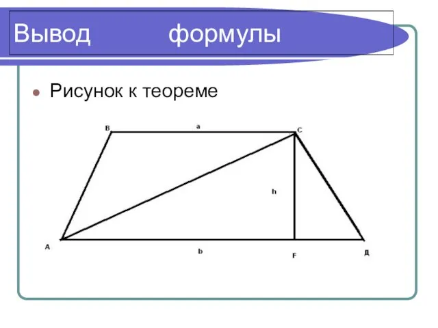 Вывод формулы Рисунок к теореме