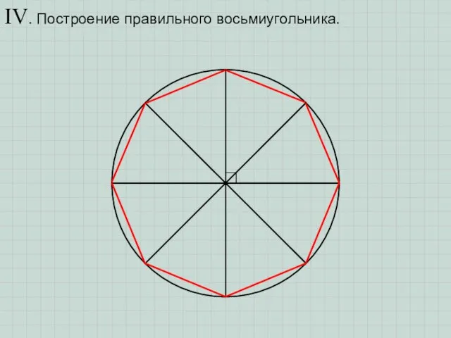IV. Построение правильного восьмиугольника.