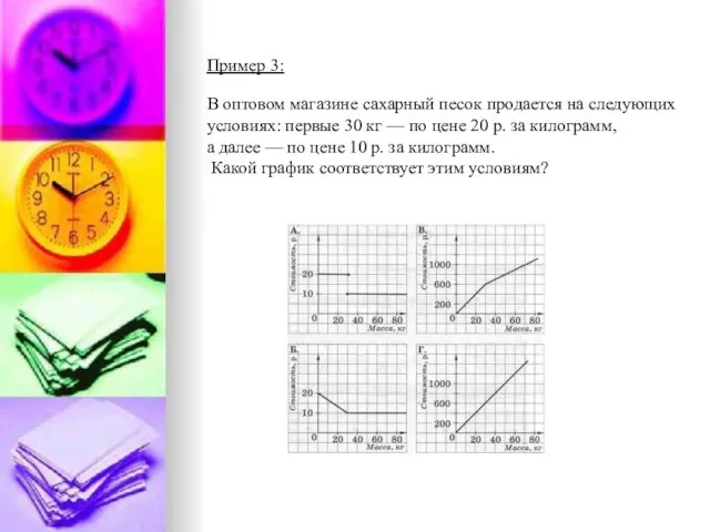 Пример 3: В оптовом магазине сахарный песок продается на следующих условиях: первые