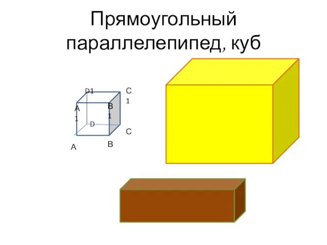 А В С D А1 В1 С1 D1 Прямоугольный параллелепипед, куб