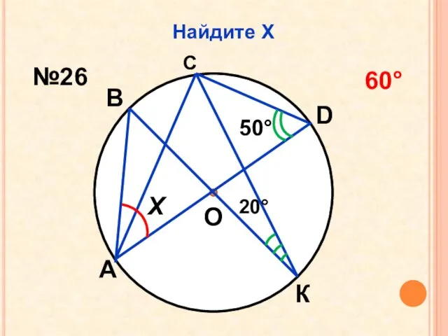 Найдите Х В К А D О С Х 50 20 №26 60