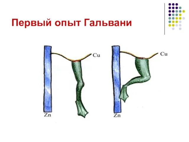 Первый опыт Гальвани