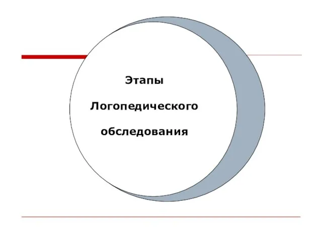 Этапы Логопедического обследования