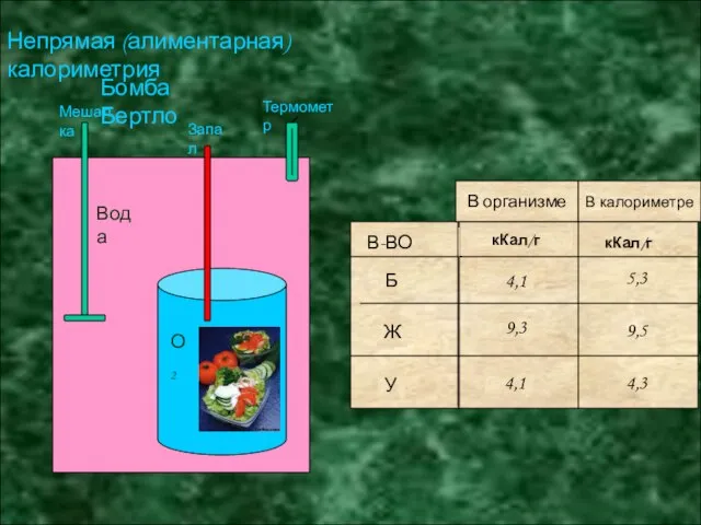 Непрямая (алиментарная) калориметрия