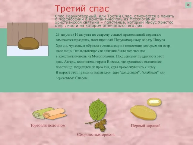 Спас Нерукотворный, или Третий Спас, отмечается в память о перенесении в Константинополь