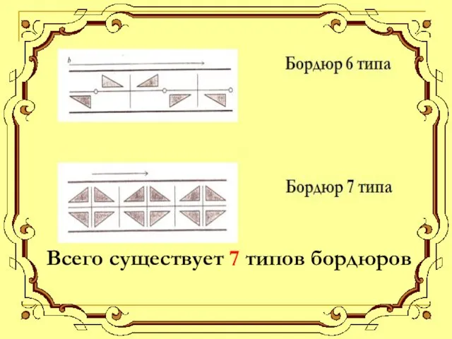 Всего существует 7 типов бордюров