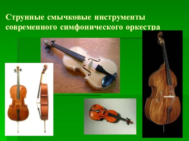Струнные смычковые инструменты современного симфонического оркестра