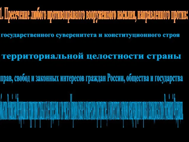 объектов Российской Федерации на территории страны и за ее пределами, в том