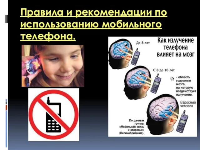 Правила и рекомендации по использованию мобильного телефона.