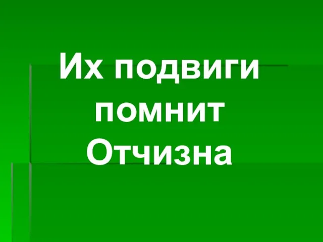 Их подвиги помнит Отчизна