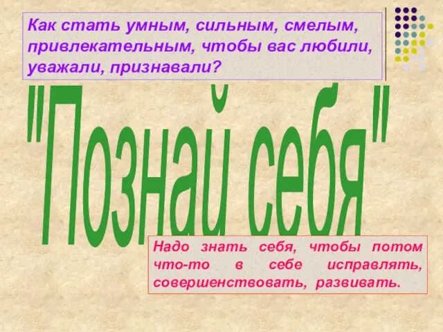 Как стать умным, сильным, смелым, привлекательным, чтобы вас любили, уважали, признавали? "Познай