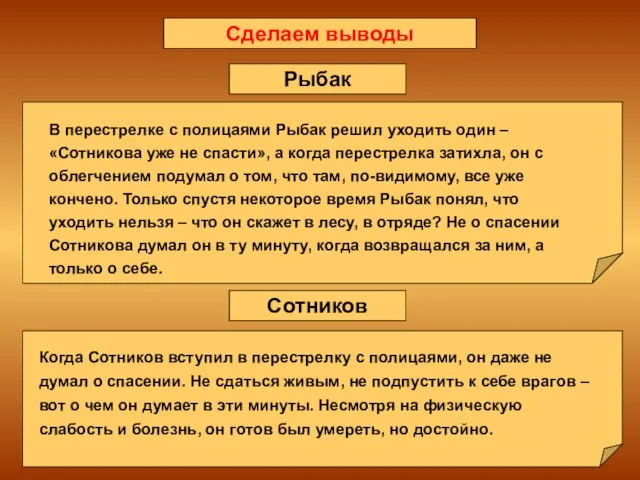 Рыбак Сотников Сделаем выводы