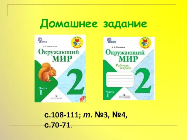 Домашнее задание с.108-111; т. №3, №4, с.70-71.