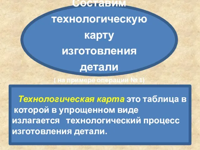 Технологическая карта это таблица в которой в упрощенном виде излагается технологический процесс