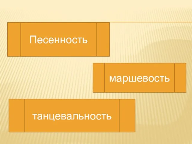 Песенность маршевость танцевальность