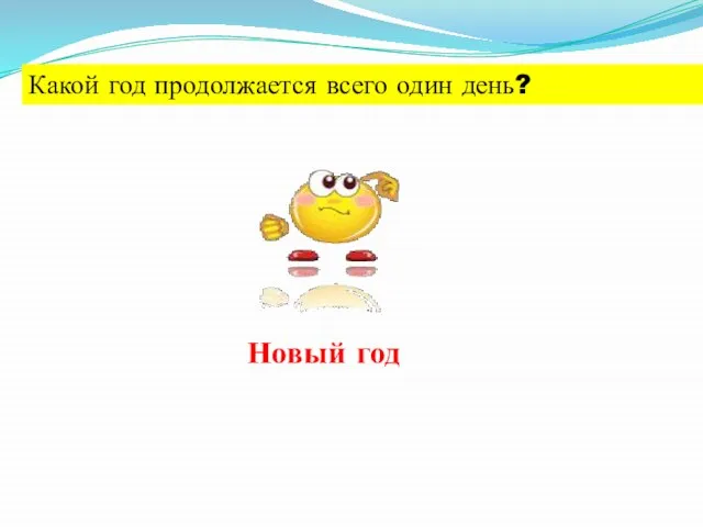 Какой год продолжается всего один день? Новый год