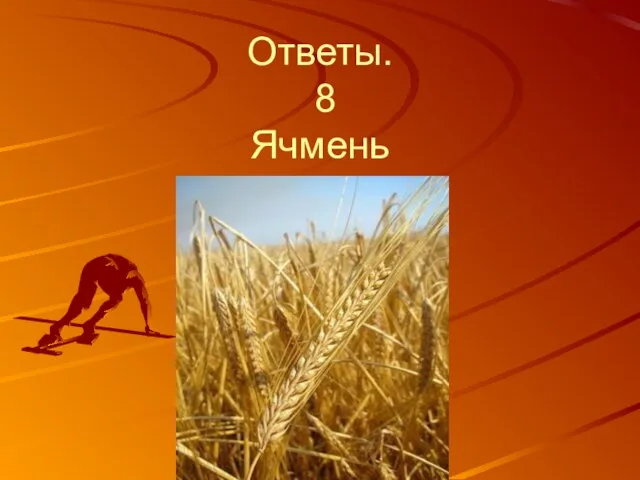 Ответы. 8 Ячмень