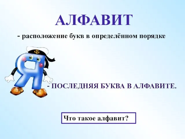 - последняя буква в алфавите. АЛФАВИТ Почему так говорят? Что такое алфавит?