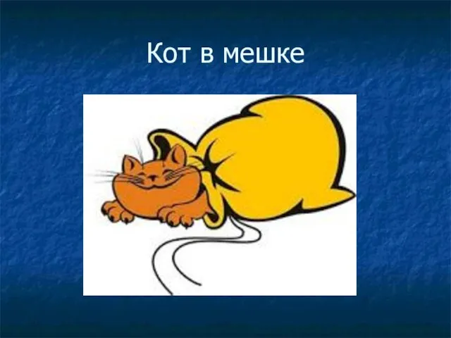 Кот в мешке