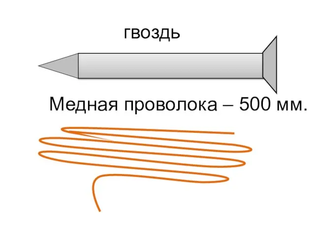 гвоздь Медная проволока – 500 мм.